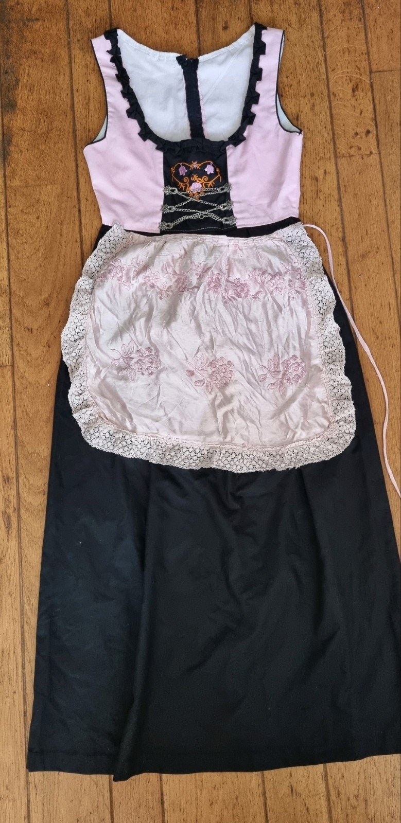 Dirndl Trachten Jurk + Schort Maat 38 Oktoberfest, Maat 38/40 (M), Overige typen, Zwart, Ophalen of Verzenden