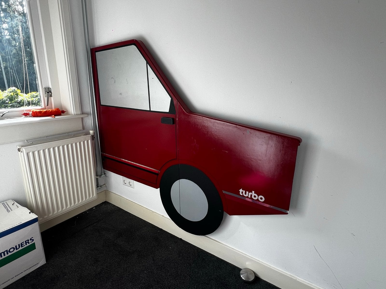 Unieke rode auto wanddecoratie voor kinderkamer, Ophalen, Gebruikt, Overige merken, Rood