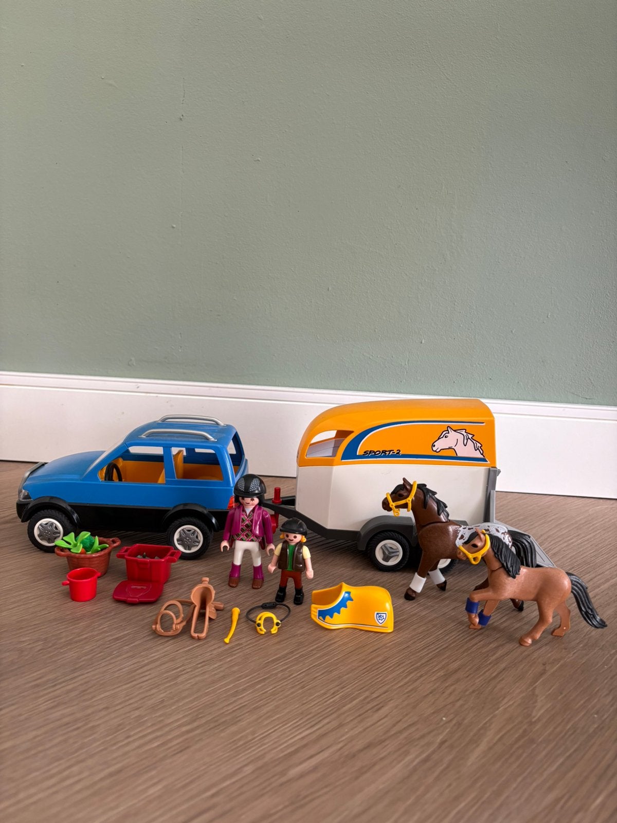 Playmobil auto met trailer, Ophalen, Gebruikt