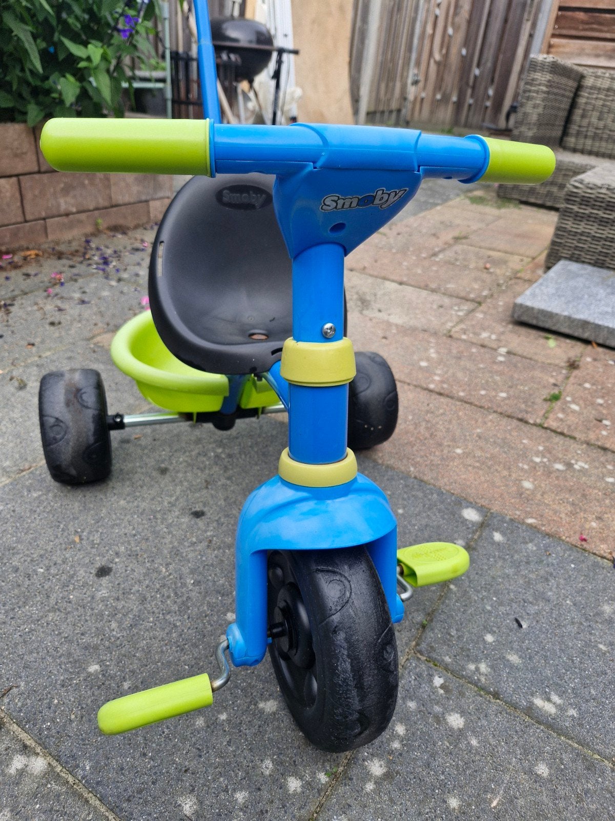 Smoby 3-wieler blauw-groen, Fietsen en Brommers, Ophalen, Gebruikt