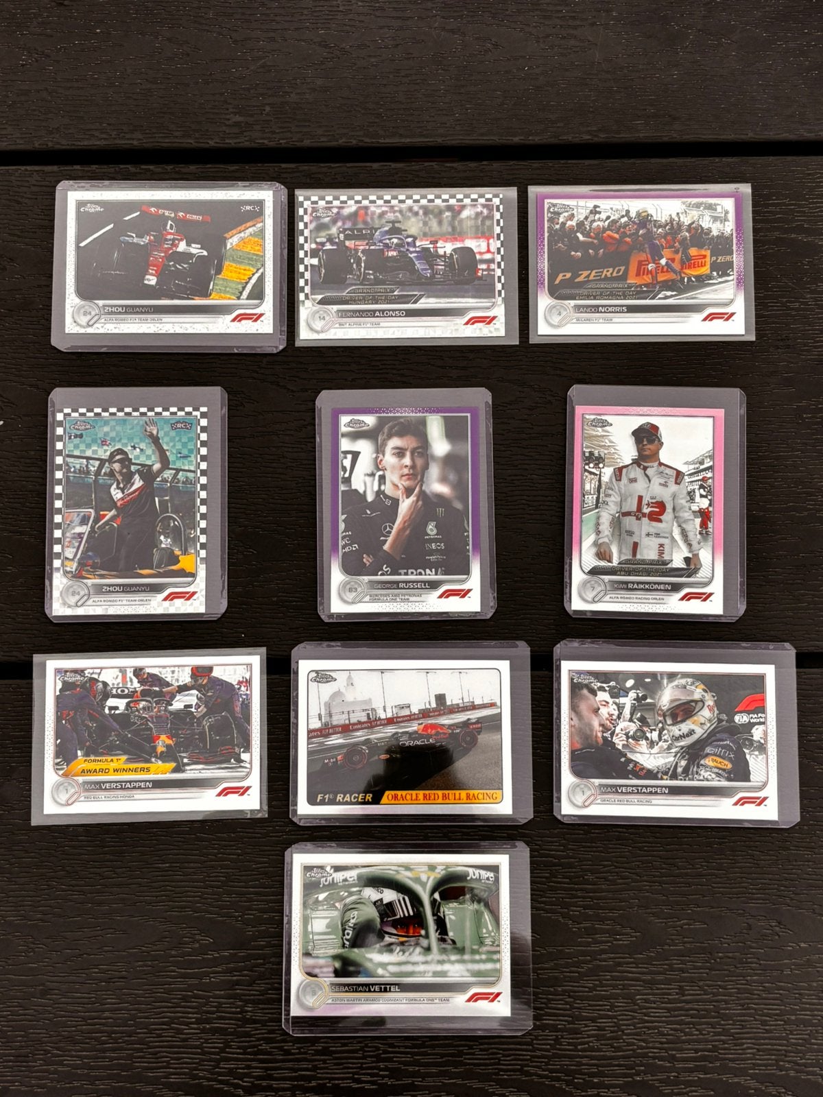 Topps Chrome F1 2022 diverse unieke kaartjes (diamond/purple, Ophalen of Verzenden, Nieuw, Formule 1