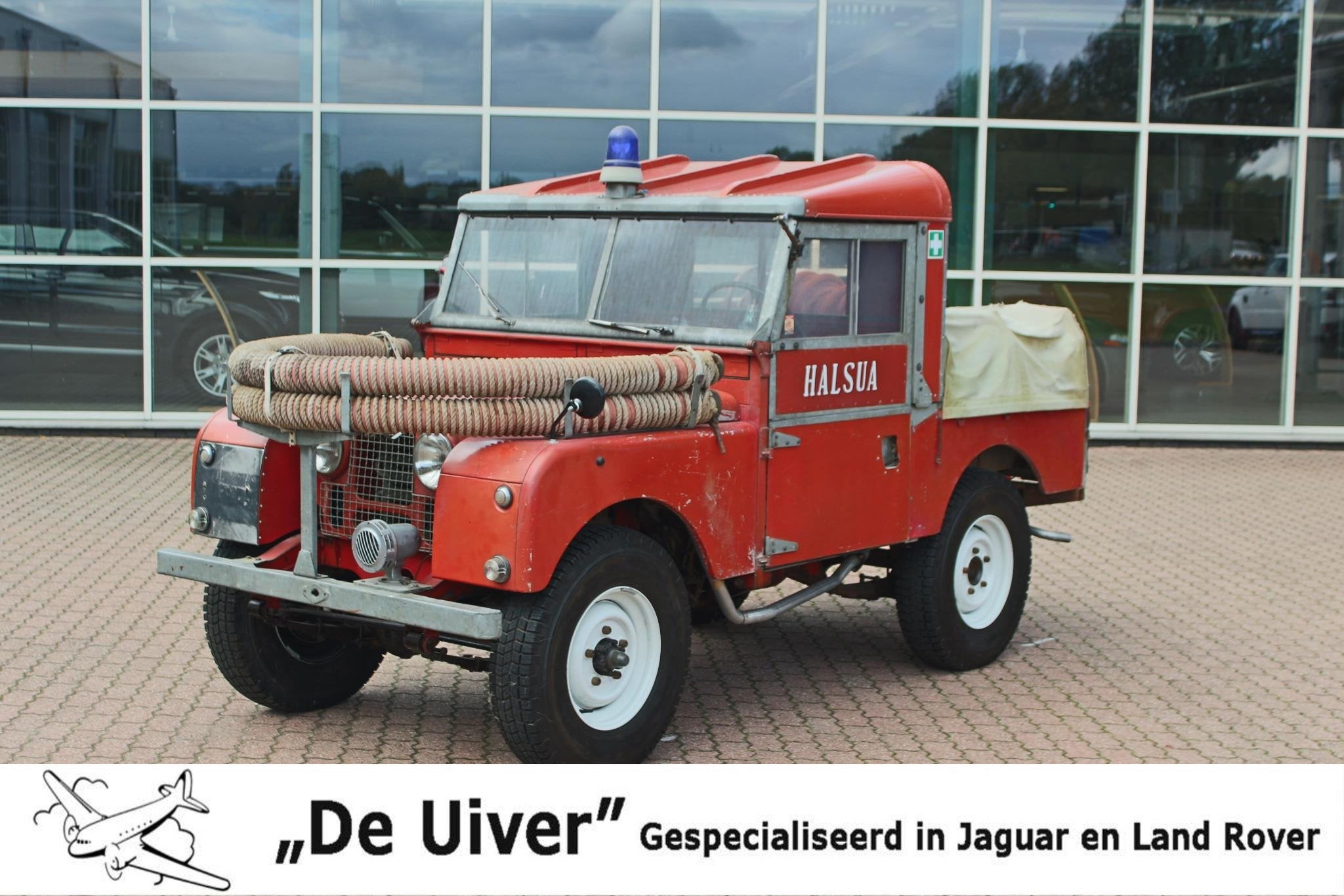 Land Rover Series 1 86 inch Fire Engine Ongerestaureerd orig, Auto's, Land Rover, Stof, Gebruikt, Bedrijf, Handgeschakeld