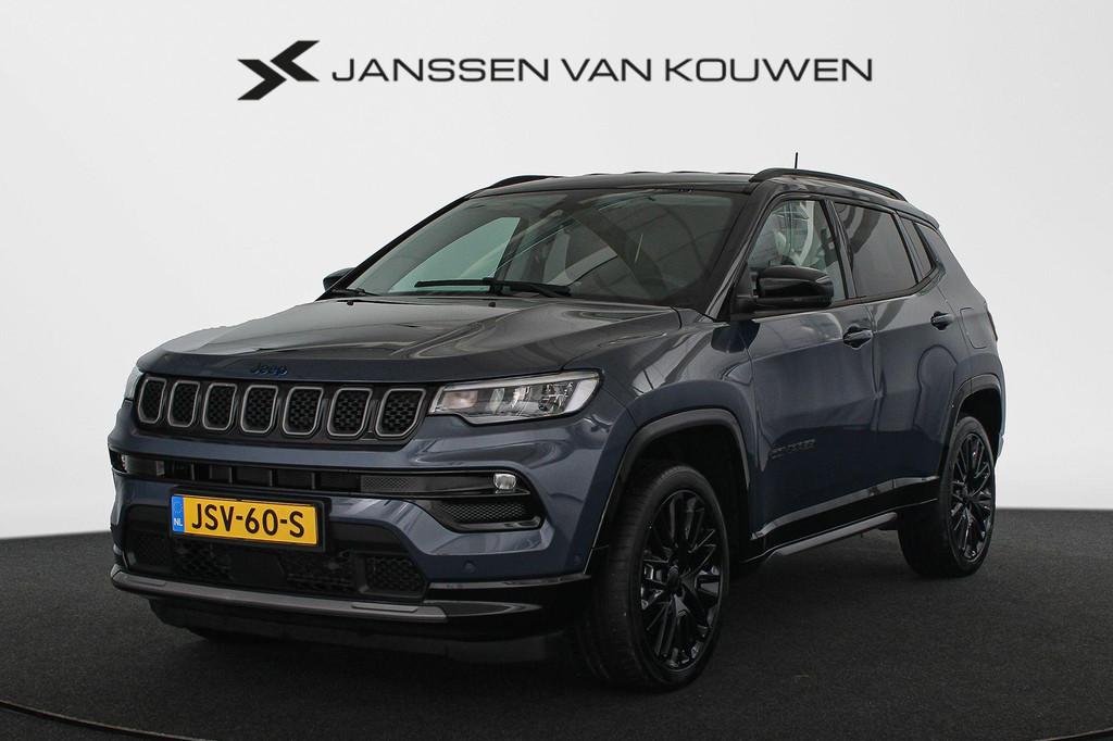 Jeep Compass 4xe 240 Plug-in Hybrid Electric S SOH 98% Leder, Automaat, 4 cilinders, Blauw, Bedrijf