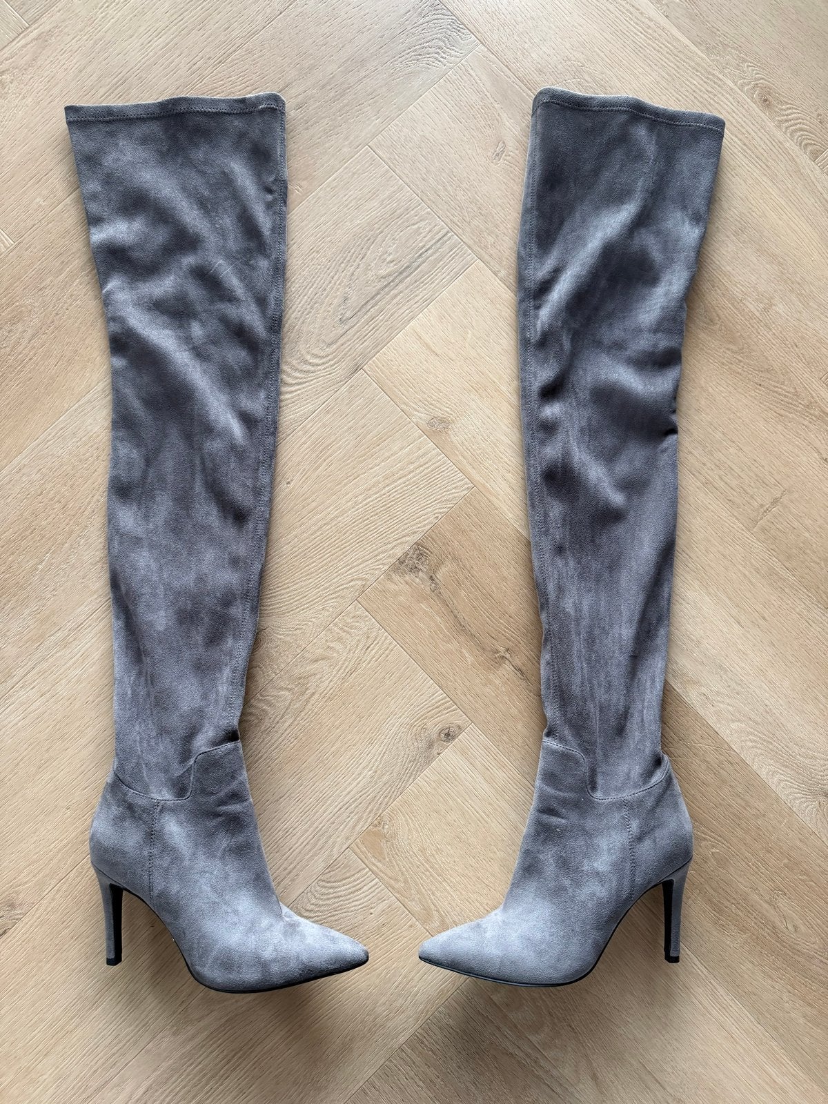 Nieuw! Josh V Suedelook Overknee Laarzen Maat 37, Hoge laarzen, Nieuw, Ophalen of Verzenden, Grijs
