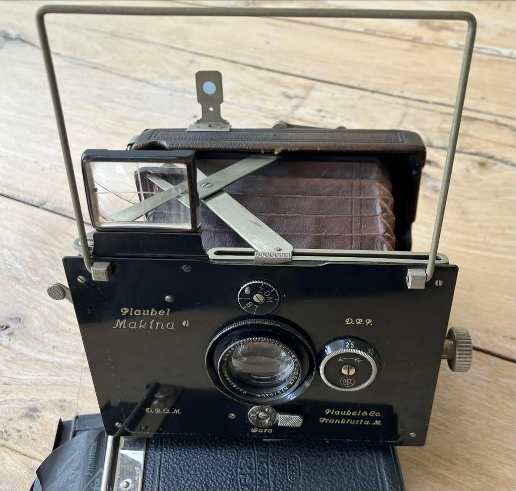 Plaubel Makina 6x9 platen camera met Voigtländer Skopar lens, Ophalen of Verzenden, Gebruikt