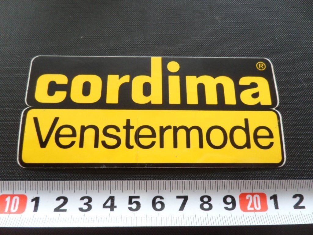 sticker logo cordima venstermode, Ophalen, Zo goed als nieuw