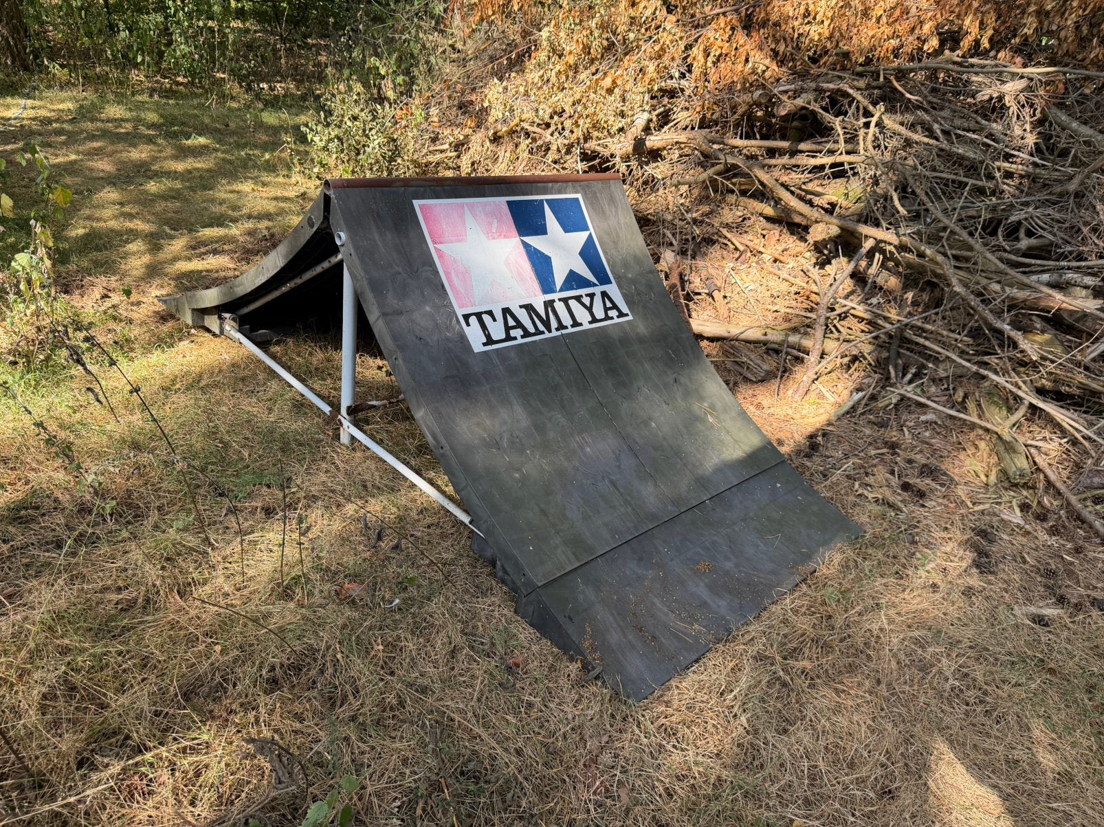 Springschans, ramp quater pipe spine gratis, Fietsen en Brommers, Ophalen, Gebruikt, Staal