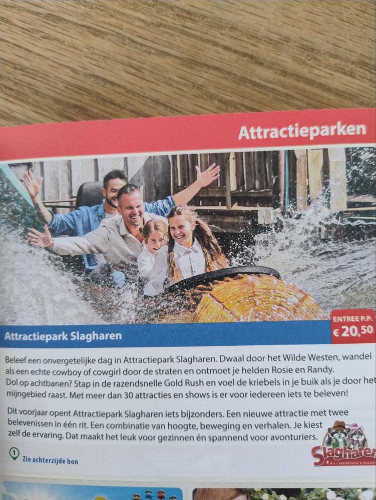 Korting Attractiepark Slagharen., Drie personen of meer, Kortingsbon