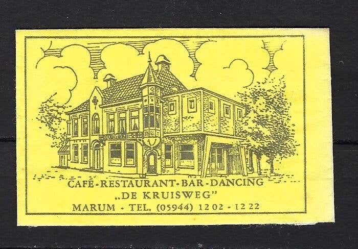 1035 Marum cafe rest bar dancing DE KRUISWEG, Ophalen of Verzenden, Nederland