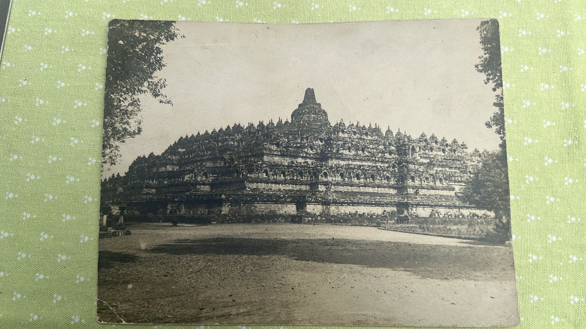 Ned. Indië Originele foto Borobudur Java, Verzamelen, Foto's en Prenten, Ophalen of Verzenden, Voor 1940, Zo goed als nieuw, Overige onderwerpen
