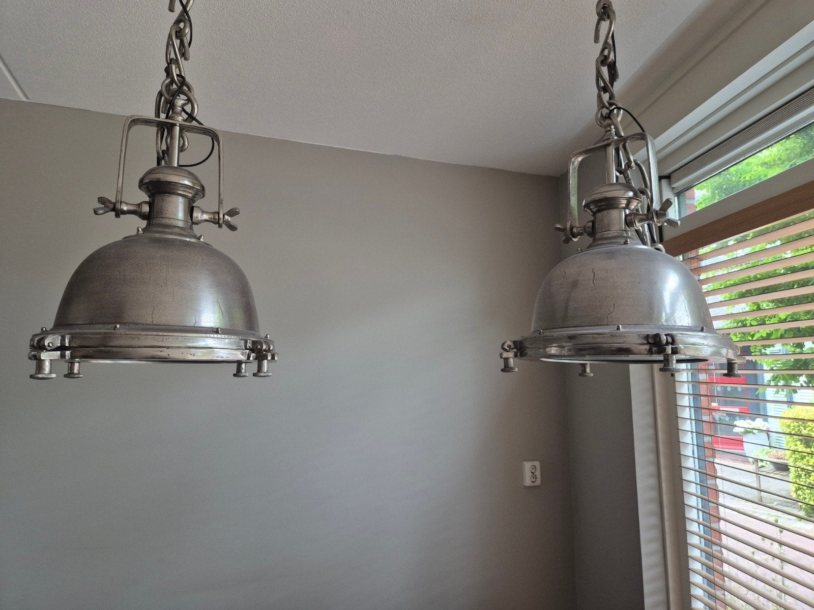 2 mooie hanglampen, Ophalen, Zo goed als nieuw, E27 (groot)
