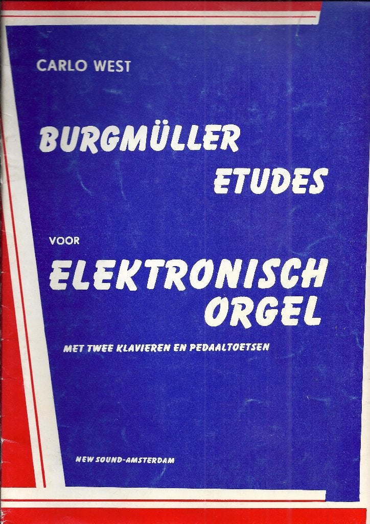 Pl1 bladmuziek carlo west ( orgel ) burgmuller etudes, Muziek en Instrumenten, Orgel, Gebruikt, Klassiek, Ophalen of Verzenden