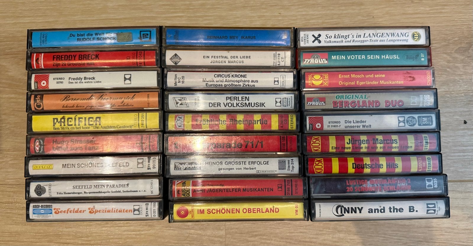 27 Duitse muziekcassettes - Schlager, Volksmusik, Pop, Gebruikt, Overige genres, Ophalen of Verzenden, Voorbespeeld