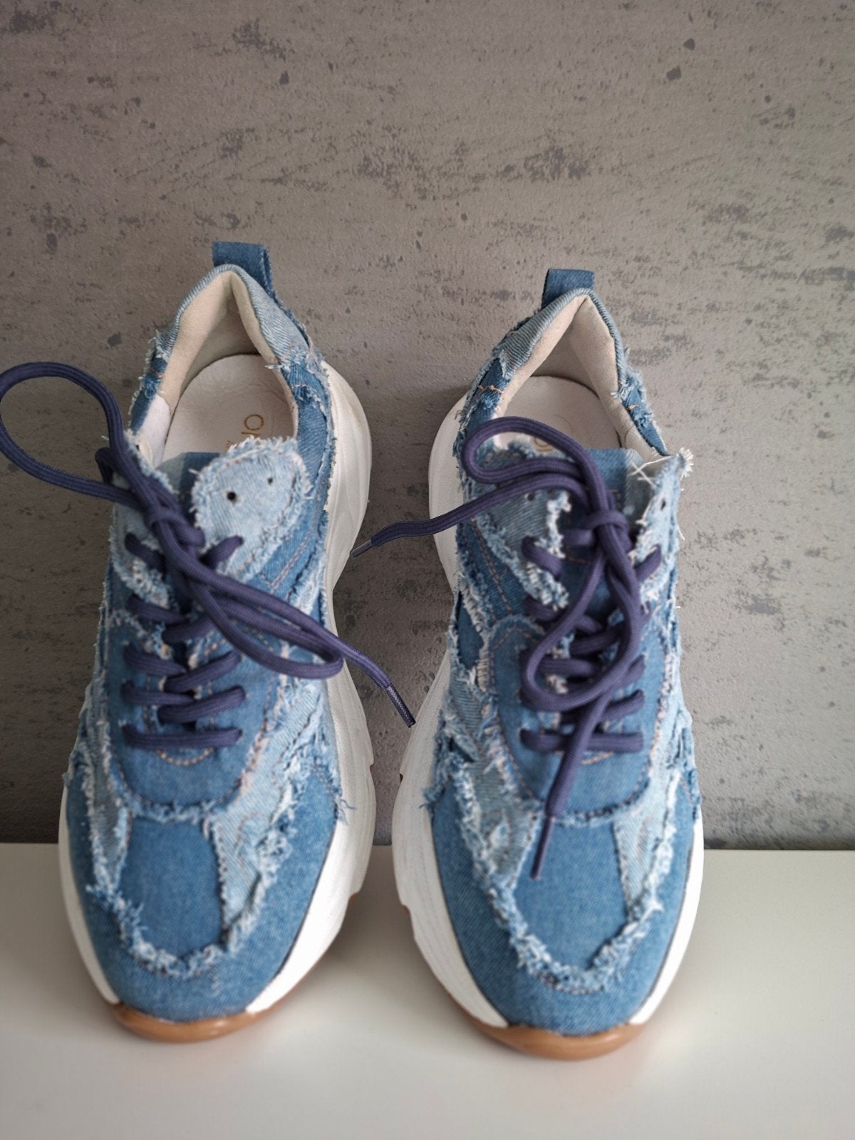 Sneakers van spijkerstof vh merk Omoda, Blauw, Omoda, Ophalen of Verzenden, Sneakers of Gympen
