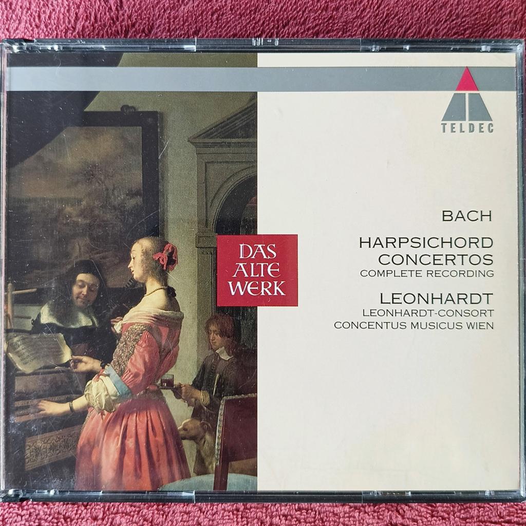 Bach - Harspichord Concertos - Leonhardt - 3 CD's, Gebruikt, Met libretto, Ophalen of Verzenden, Orkest of Ballet