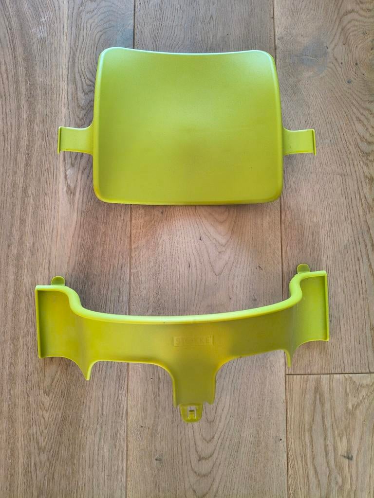 Stokke Tripp Trapp Baby Set en Eetblad - Limonade Groen, Kinderen en Baby's, Kinderstoelen, Zo goed als nieuw, Meegroeistoel, Afneembaar eetblad
