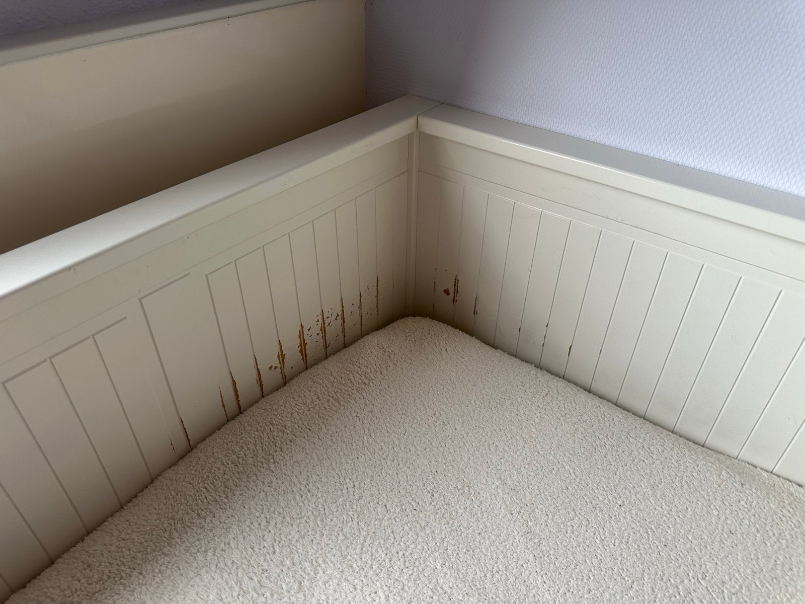 Ikea Hemnes bedbank met 3 lades, Ophalen, Gebruikt, Eenpersoons, Wit