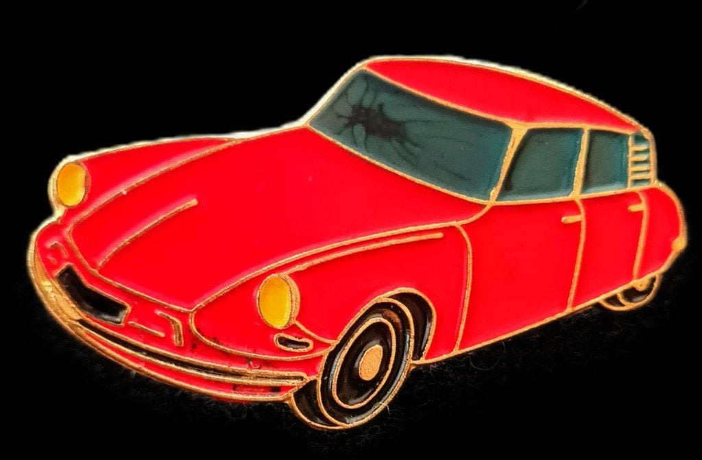 Citroën DS 19 pin- rood gelakt, Verzenden, Nieuw, Transport, Speldje of Pin