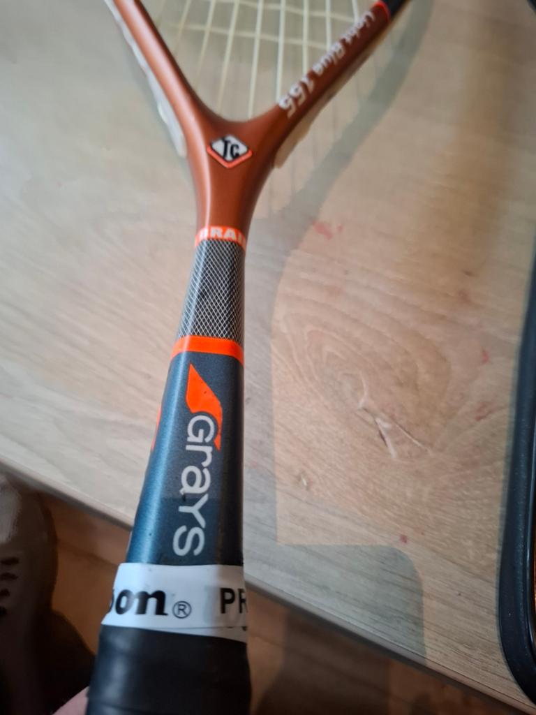 Grays Light Blue 155 Squash Racket met hoes, Sport en Fitness, Squash, Info@grays-hockey.com, Met hoes, Ophalen of Verzenden, Grays International, Station Road, Robertsbridge, East Sussex, TN32 5DG, UK