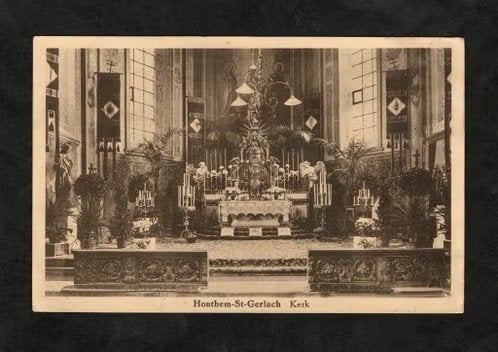 Houthem St. Gerlach Kerk 1930., Ophalen of Verzenden, 1920 tot 1940, Gelopen, Limburg
