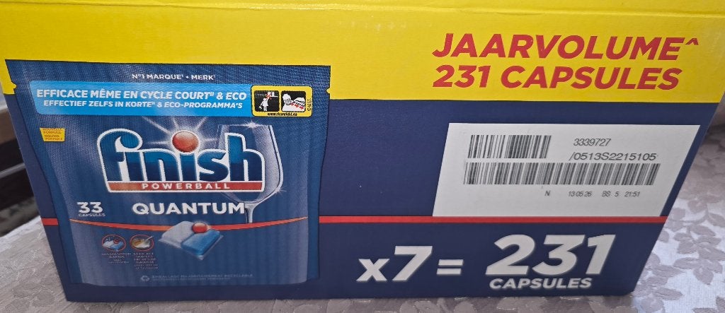 Finish vaatwastabletten Quantum 198 tabletten, 6 pakken., Ophalen of Verzenden, Schoonmaakmiddel