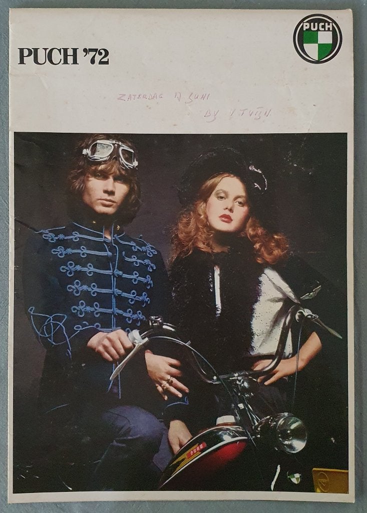 Puch poster 1972, Deurposter of groter, Ophalen of Verzenden, Reclame, Rechthoekig Staand