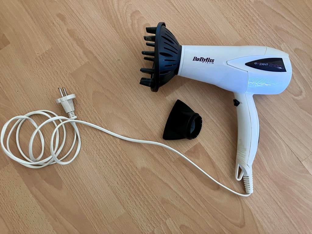 Babyliss Föhn Expert 2100 met diffuser en opzetstuk, Ophalen, Gebruikt, Föhn of Haardroger