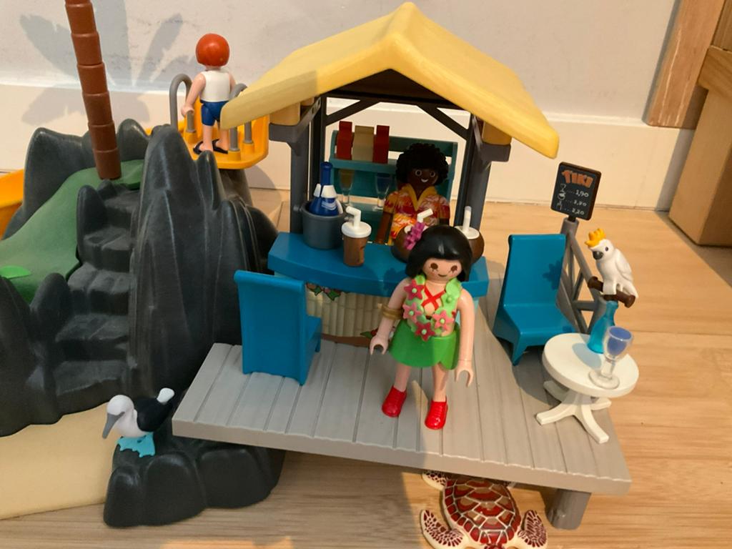 Playmobil 6879 Tropisch Eiland met Bar - 2 glazen ontbreken, Ophalen, Gebruikt, Complete set