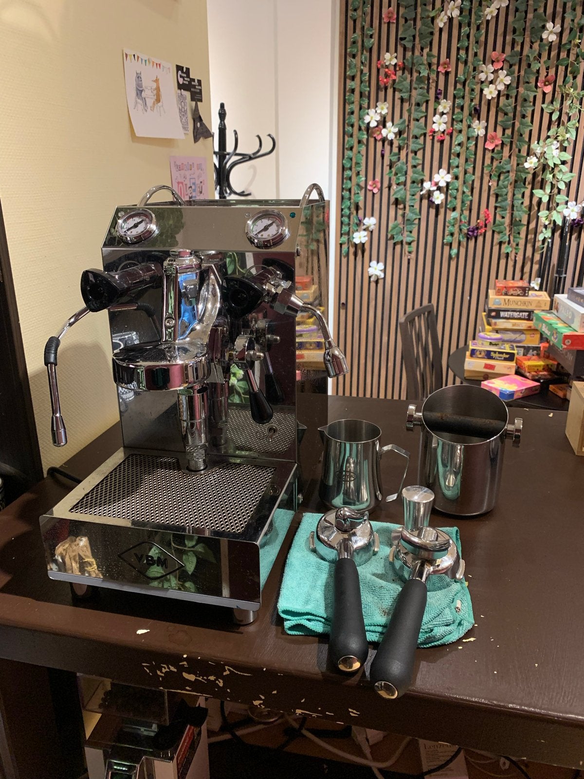 Complete Horeca Espresso Set: VBM Domobar Jr HX & Eureka Mig, Gebruikt, Koffiebonen, Combi, Ophalen