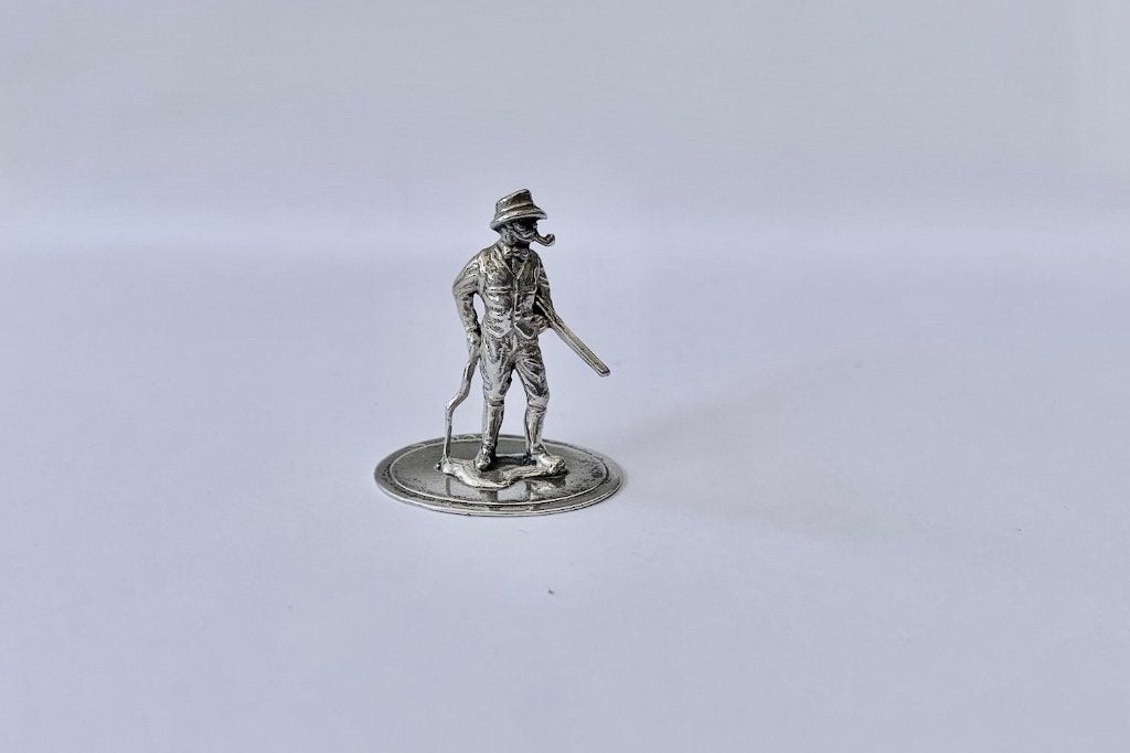 zilveren miniatuurtje jager, Ophalen of Verzenden, Zilver