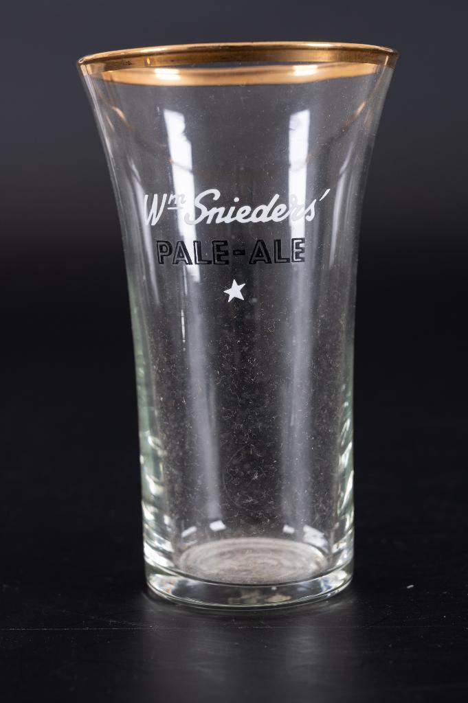 Oud bierglas W.M. Snieders Pale Ale. Dommelen, Ophalen of Verzenden, Gebruikt, Glas of Glazen, Overige merken