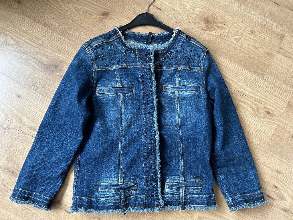 Liu Jo jas van denim maat 38, Kleding | Dames, Maat 38/40 (M), Blauw, Liu Jo, Ophalen of Verzenden