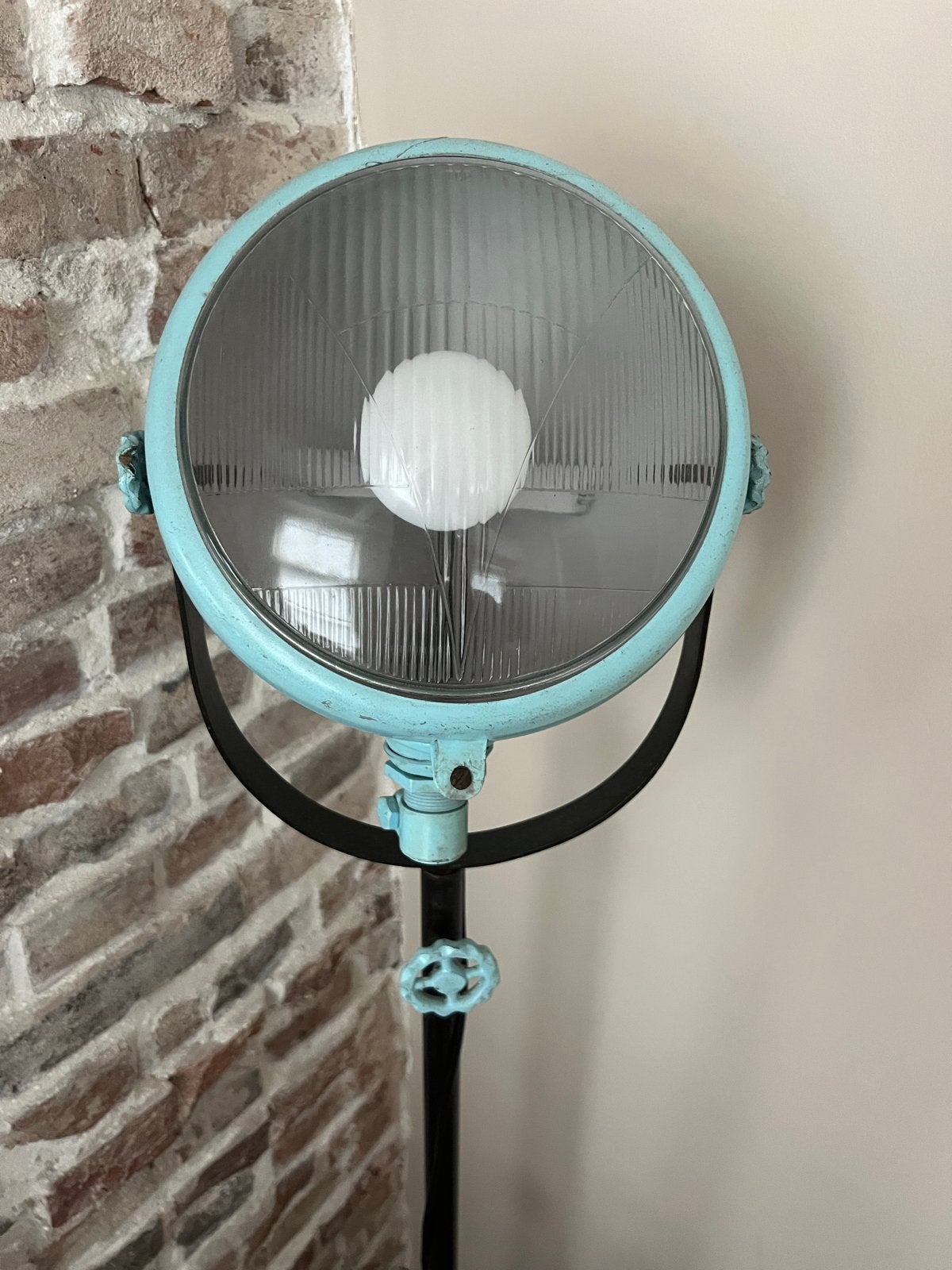 Vintage Retro Industriële Staande Lamp - Uniek Design, Gebruikt, 100 tot 150 cm, Metaal, E27 (groot)