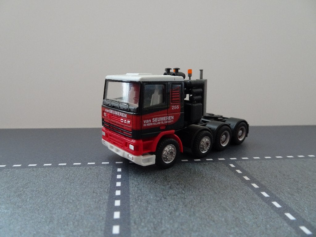 96 herpa code 3 van seumeren daf 95 mammoet 1:87 truck trein, Ophalen of Verzenden, Zo goed als nieuw, Bus of Vrachtwagen, Herpa