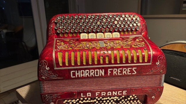 Bijzonder Charron Freres accordeon uit de jaren '50, Ophalen, Gebruikt, Knopaccordeon, Overige merken