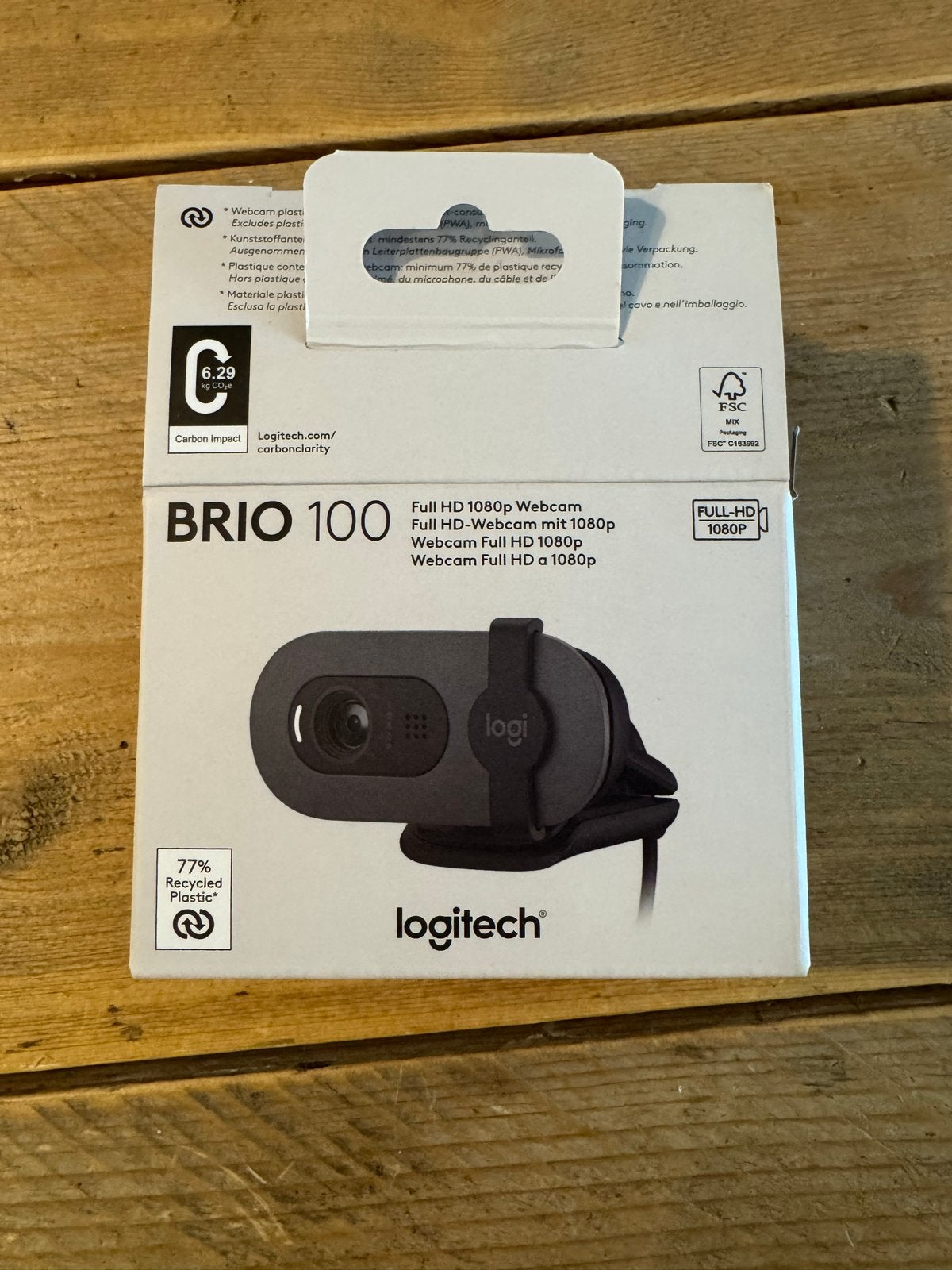 Logitech Brio 100 Full HD 1080p Webcam - Nieuw in doos, Computers en Software, Webcams, Nieuw, Ophalen of Verzenden, Windows, Monitorclip
