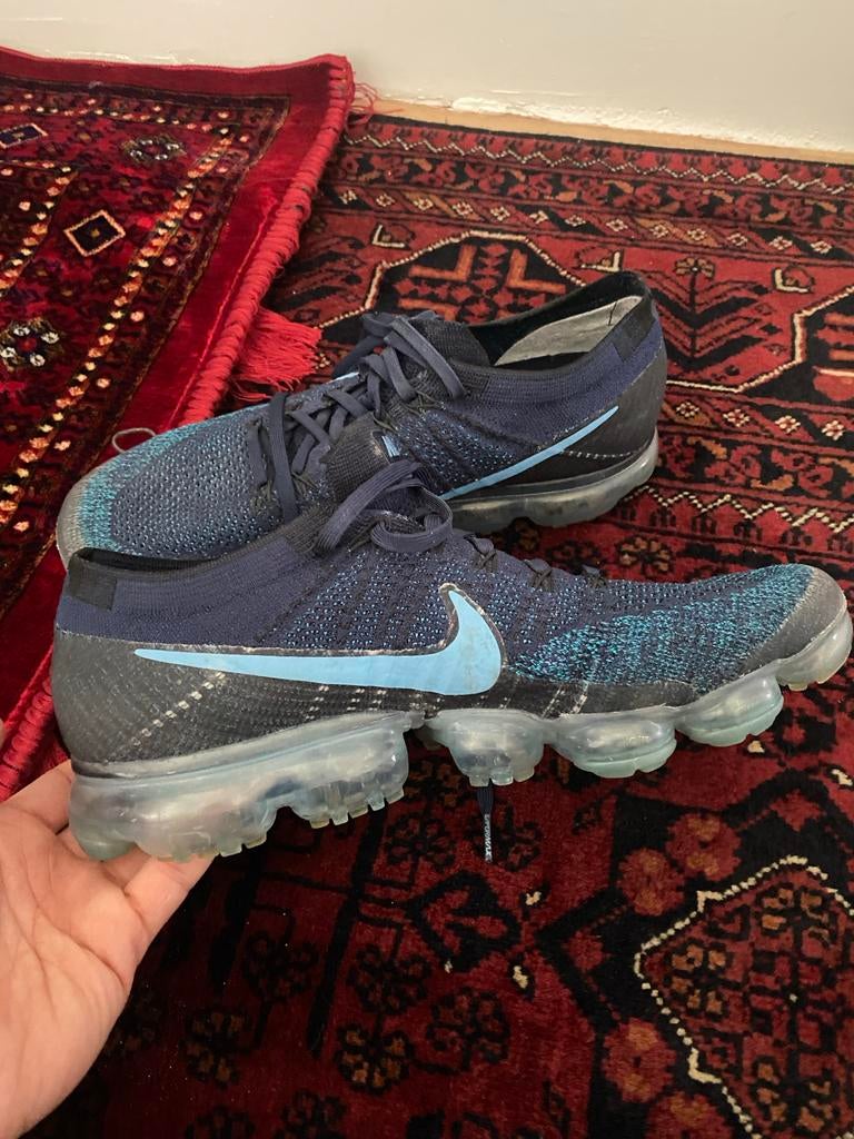 Nike Vapormax Flyknit 2.0 - Maat 45, Ophalen of Verzenden, Gedragen, Blauw, Sneakers of Gympen