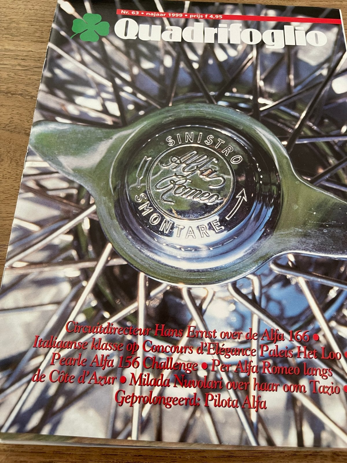 Quadrifoglio Magazine - Nr. 63, Najaar 1999, Ophalen of Verzenden, Zo goed als nieuw, Alfa Romeo