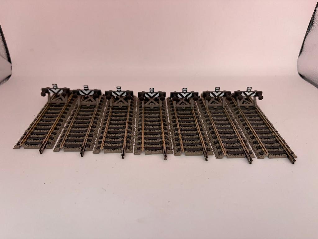 Fleischmann Profi Rails met stootblok ( 7 stuks ), Gebruikt, Gelijkstroom, Fleischmann, Rails
