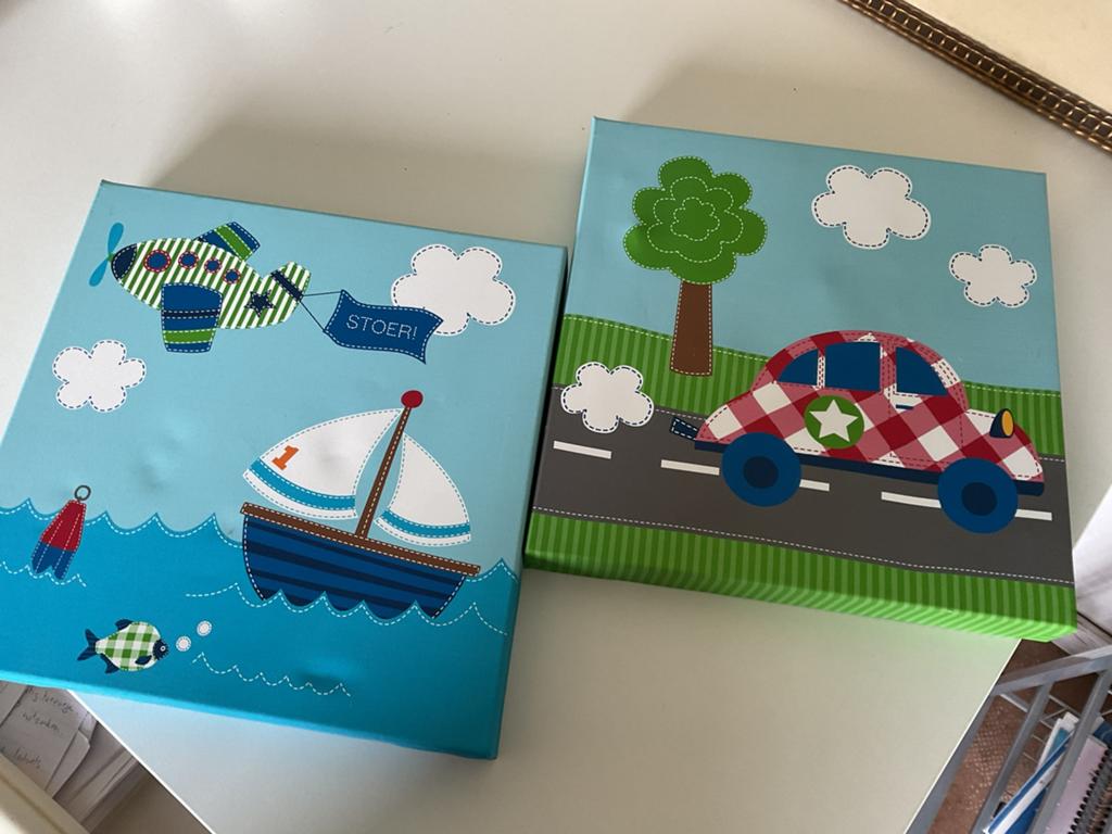 2 jongens schilderijtjes van Lief, Kinderen en Baby's, Kinderkamer | Inrichting en Decoratie, Ophalen of Verzenden, Zo goed als nieuw