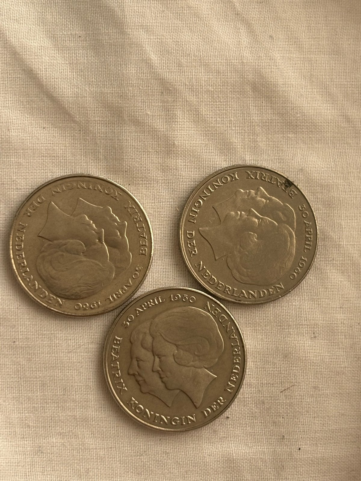 Set van 3 Beatrix 2½ Gulden munten 1980, Ophalen of Verzenden, Koningin Beatrix, 2½ gulden, Setje