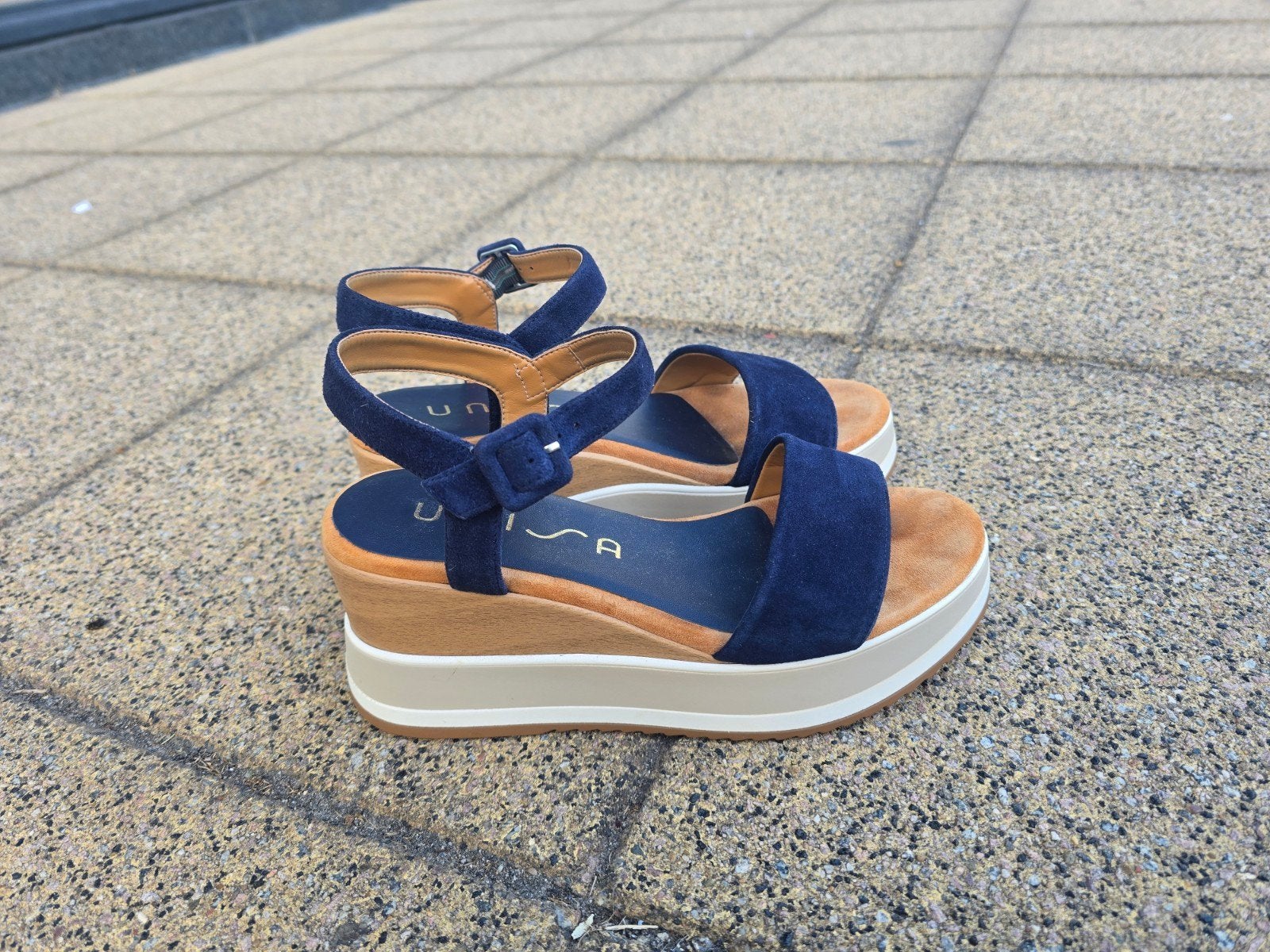 unisa comfortabele blauwe suede sandalen maat 38 zgan, Kleding | Dames, Blauw, Zo goed als nieuw, Unisa, Sandalen of Muiltjes