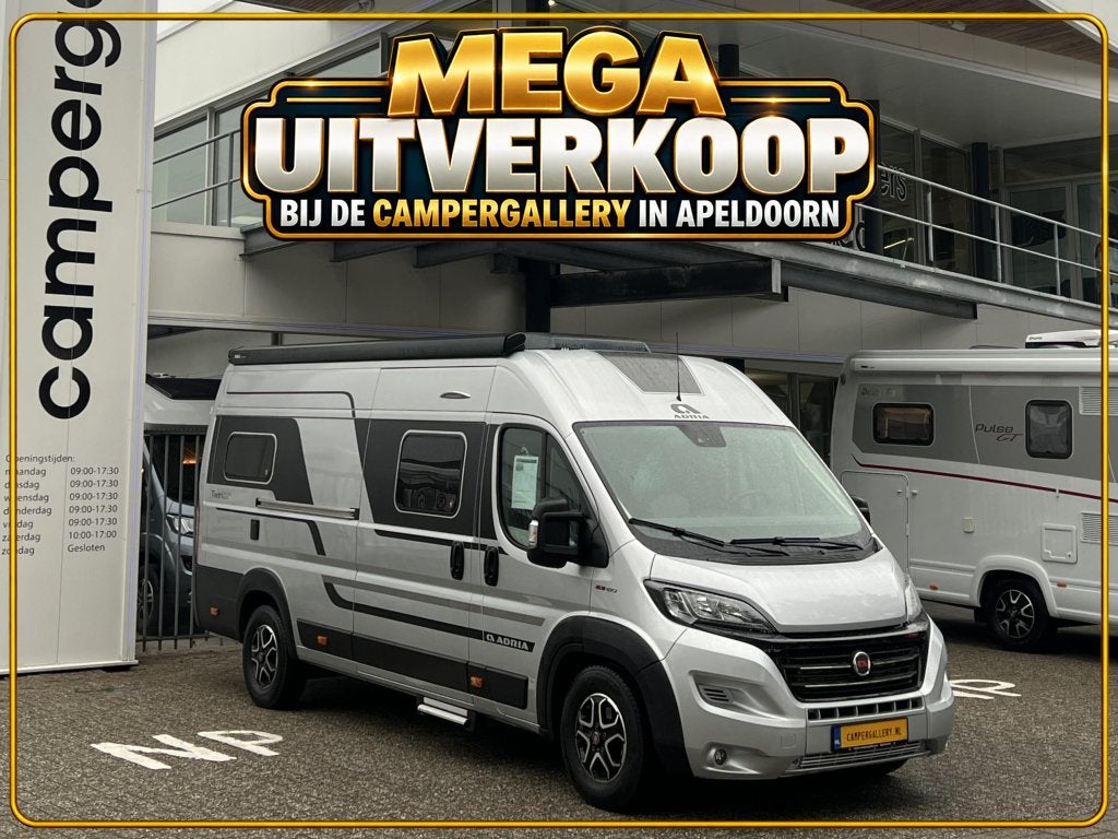 Adria Twin 640 SLB ENKELE BEDDEN 9-TRAPS AUTOMAAT 160PK, Caravans en Kamperen, Automaat, Winterisolatie, Ringverwarming, Fiat