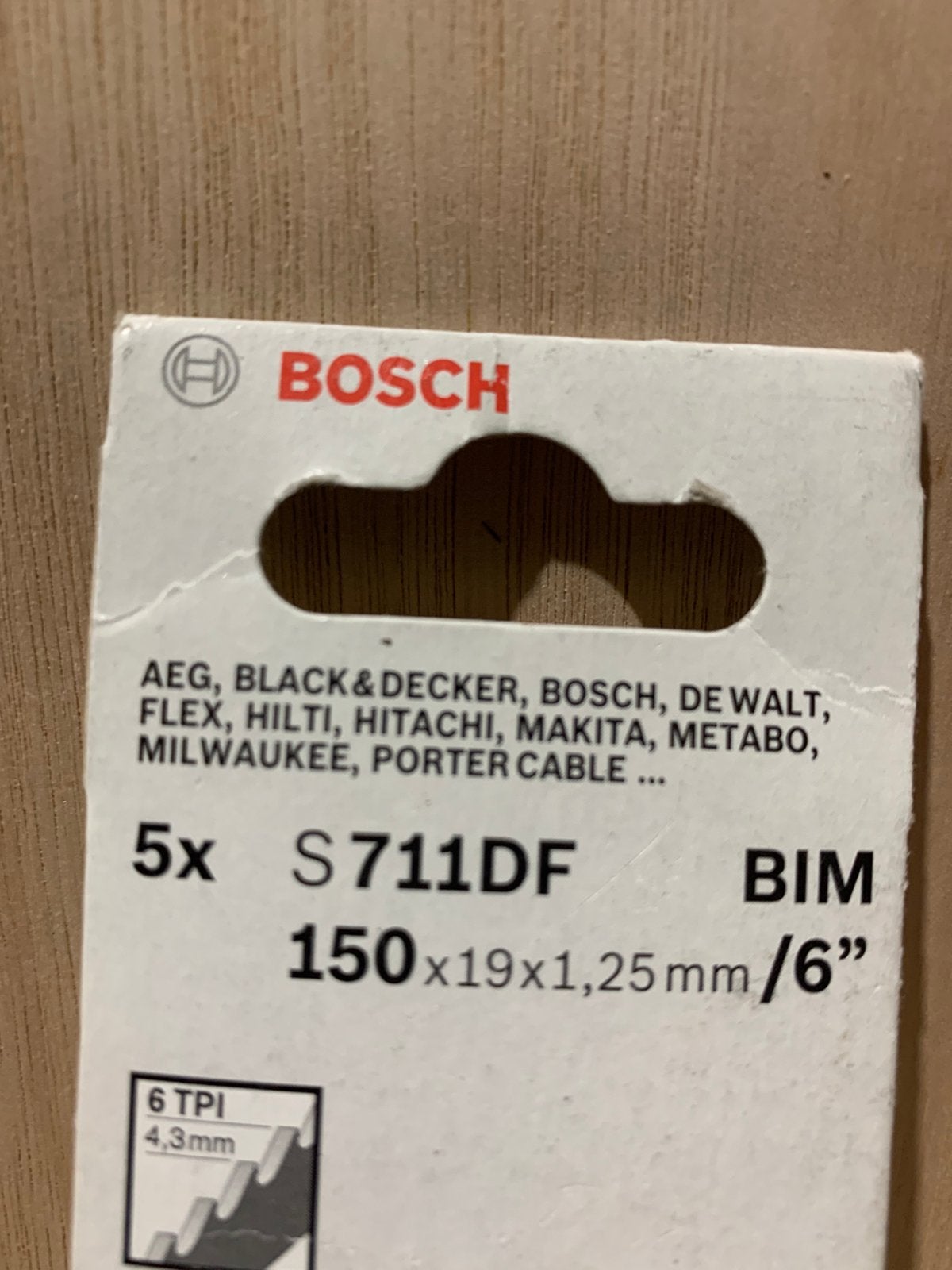 Bosch Reciprozaagbladen S711DF – Nieuw – Verpakt per 5, Bosch, 100 tot 250 mm, Nieuw, Ophalen of Verzenden