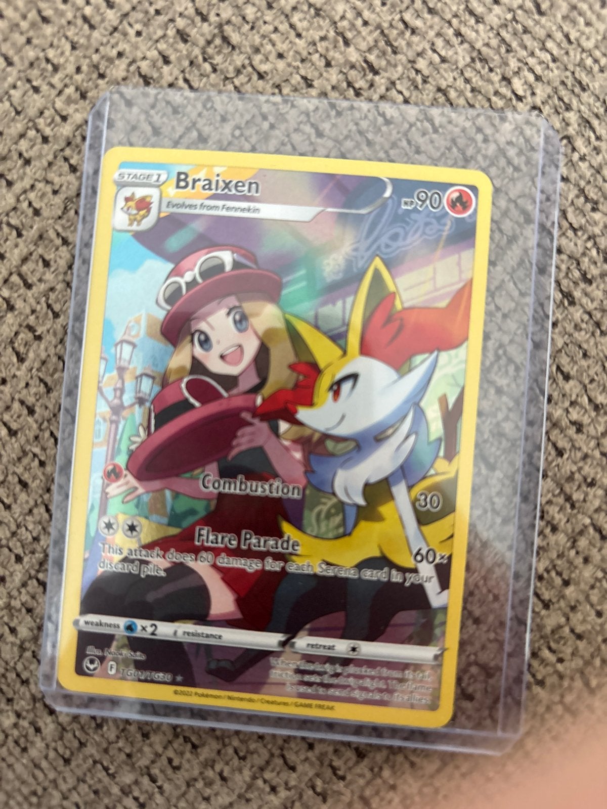 Braixen Pokémon Kaart - Stage 1, Evolves from Fennekin, Ophalen of Verzenden, Nieuw, Losse kaart