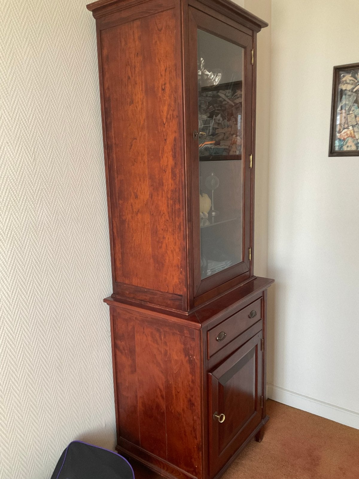 Handgemaakte Kersen Meubelset: Vitrinekast & Dressoir, Ophalen