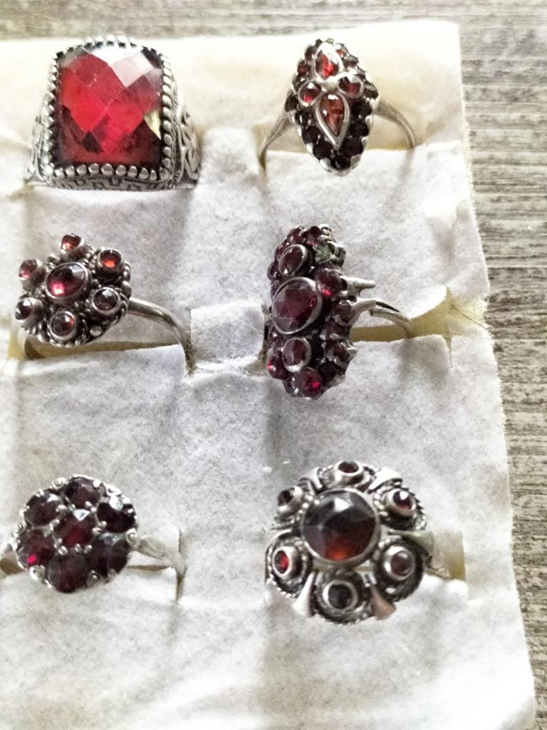 9 prachtige antieke zilveren ringen., Sieraden, Tassen en Uiterlijk, Antieke sieraden, Verzenden, Zilver, Ring