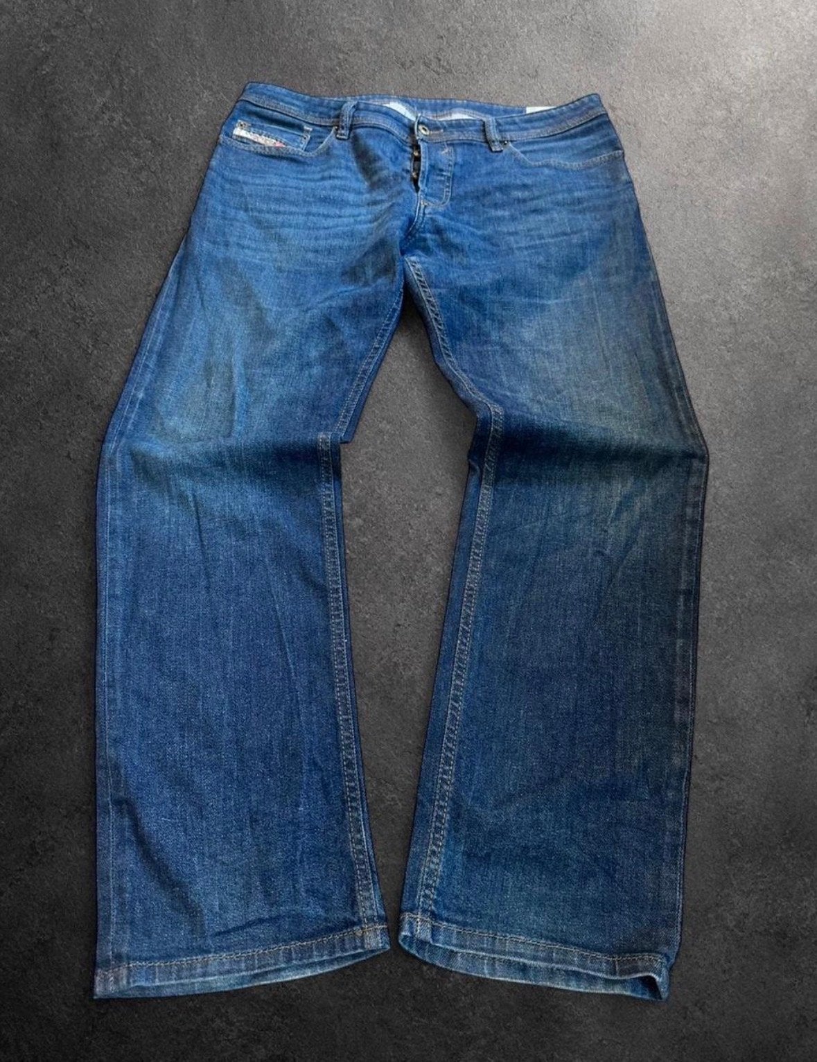 Diesel Waykee 3D Straight Jeans W34 L30 Blauw Denim, Ophalen of Verzenden, Gedragen, Blauw, W33 - W34 (confectie 48/50)