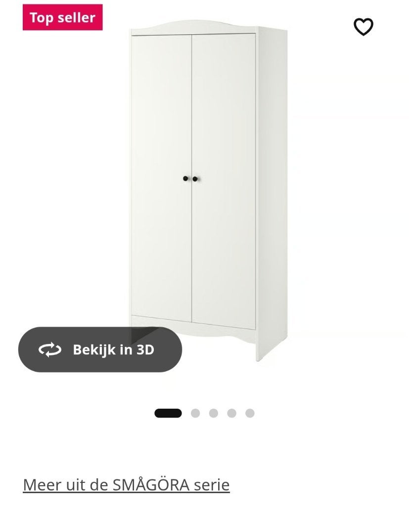 Ikea Smagora kledingkast, Ophalen, Met deur(en), Gebruikt, 50 tot 100 cm