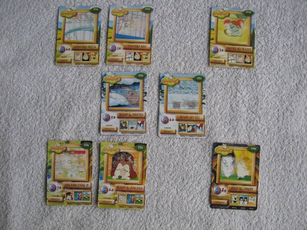8 Fox Kids cards - Hamtaro, Verzenden, Zo goed als nieuw, Tv, Poster